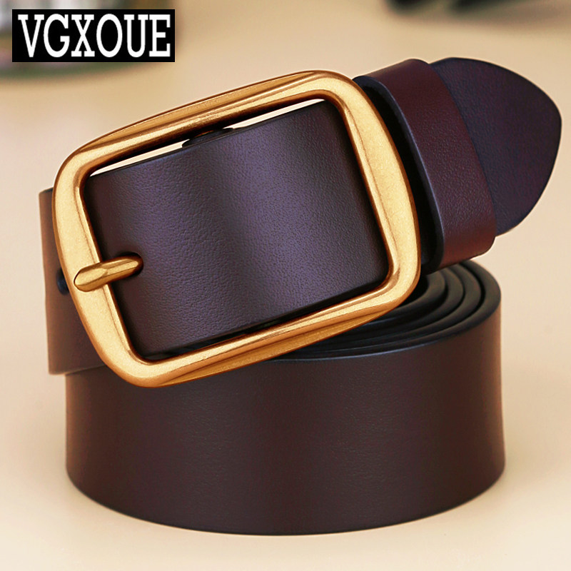 VGXOUE头层牛皮皮带男真皮休闲黄铜针扣复古风百搭牛仔裤带青年潮,服饰配件/皮带/帽子/围巾,腰带/皮带/腰链,淘宝优惠券,粉丝福利购,淘宝优惠卷