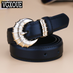 饰牛仔裤 2023新款 装 真皮百搭针扣女士腰带时尚 带牛皮简约 皮带女款