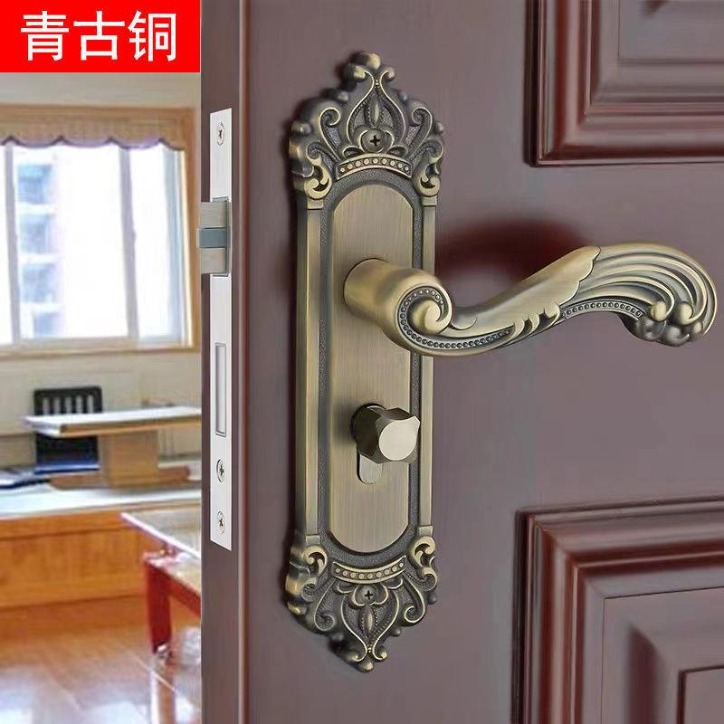 复古青黄古铜家用门锁