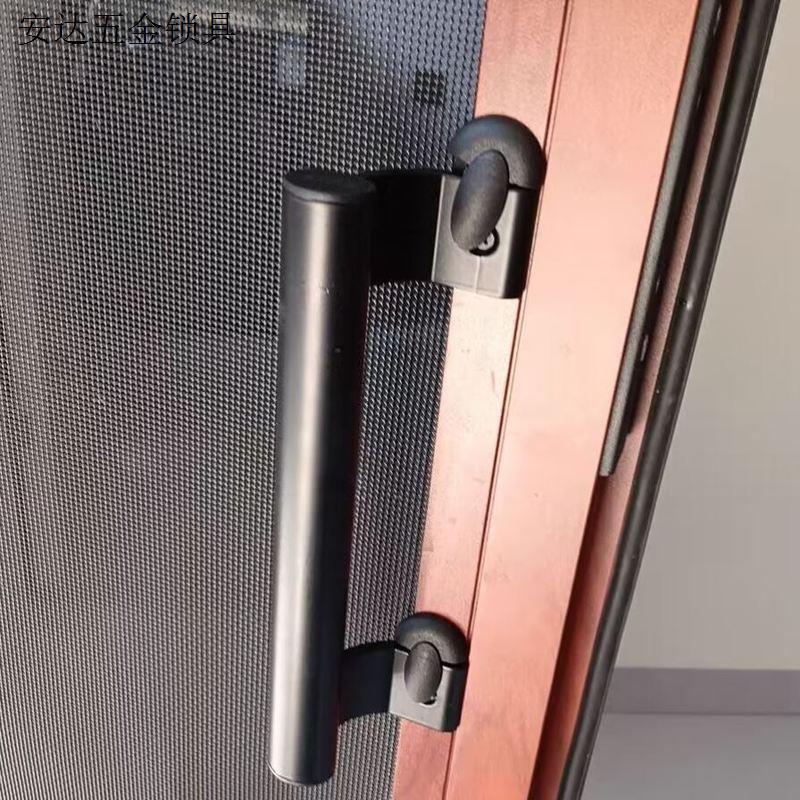 明装拉手黑色拉手 明装圆商用铝合金拉手门移门大拉手 平移门玻.