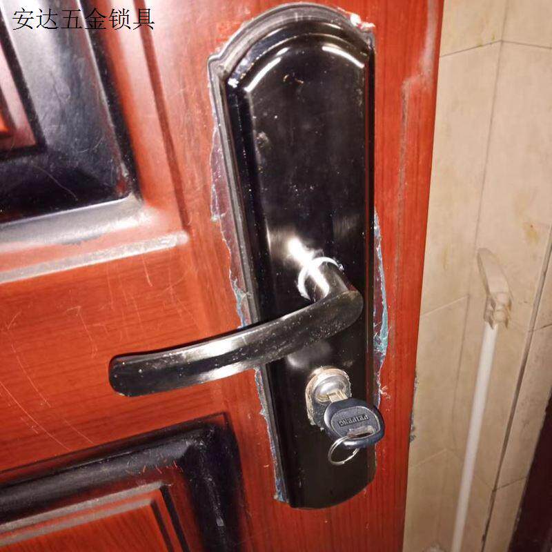 加厚进户防盗门把手拉手通用型手柄老式家用门锁配件实心手柄面.