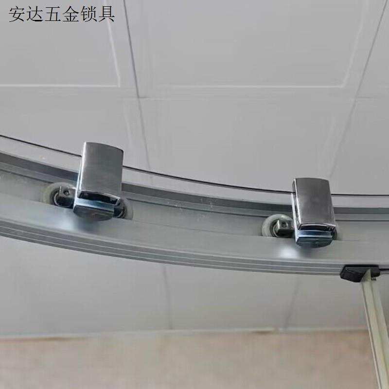 淋浴房移门滑轮老式圆弧形浴室门滑轮淋浴房玻璃隔断五金配件大.