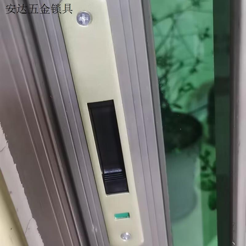 90单面阳台窗户老式铝合金移门锁锁扣平移门推拉条形钩锁通用勾锁