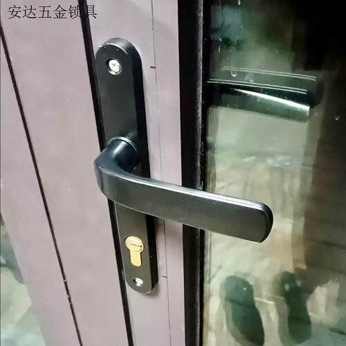双面执手锁锁具执手锁门锁配件单点8535铝合金门锁断桥铝平开门.