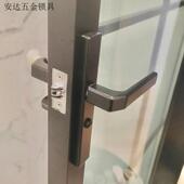 黑色执手家用平开门卫生间锁具静音玻璃门洗手间把手卫浴门锁.