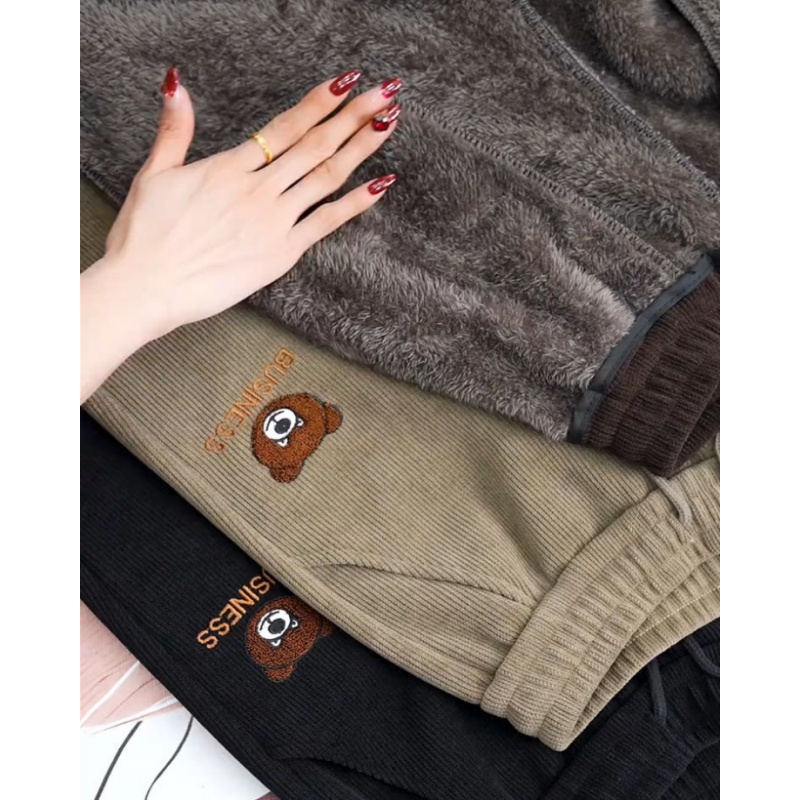 加绒加厚休闲裤女秋冬新款小个子卫裤遮肉显瘦高腰百搭束脚哈伦裤