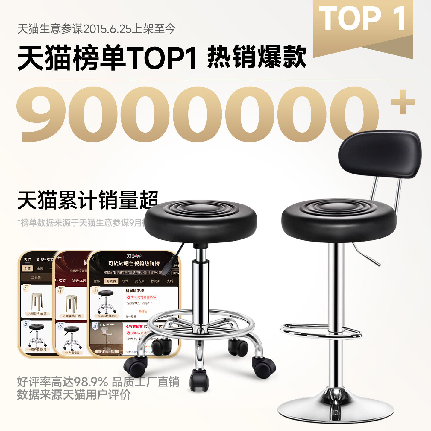 【热销90W】TOP榜可升降旋转凳子图片