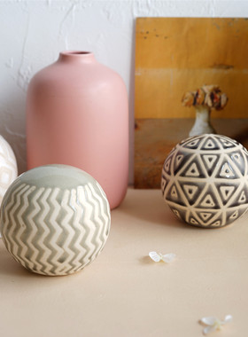 美式风几何陶瓷INS民宿客厅桌面