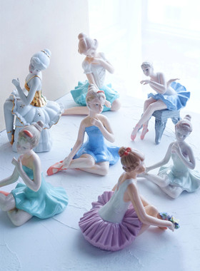 外贸欧式复古芭蕾舞者古典陶瓷