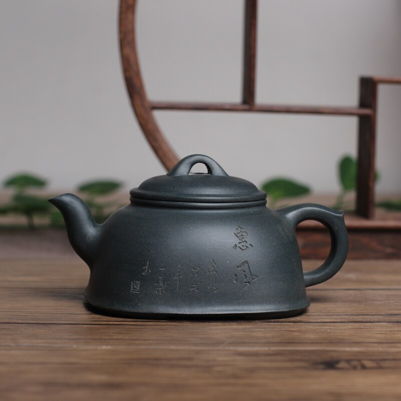 阳羡壶庄紫砂名家李新生纯全手工紫砂壶茶壶墨绿泥四方龙尊280cc