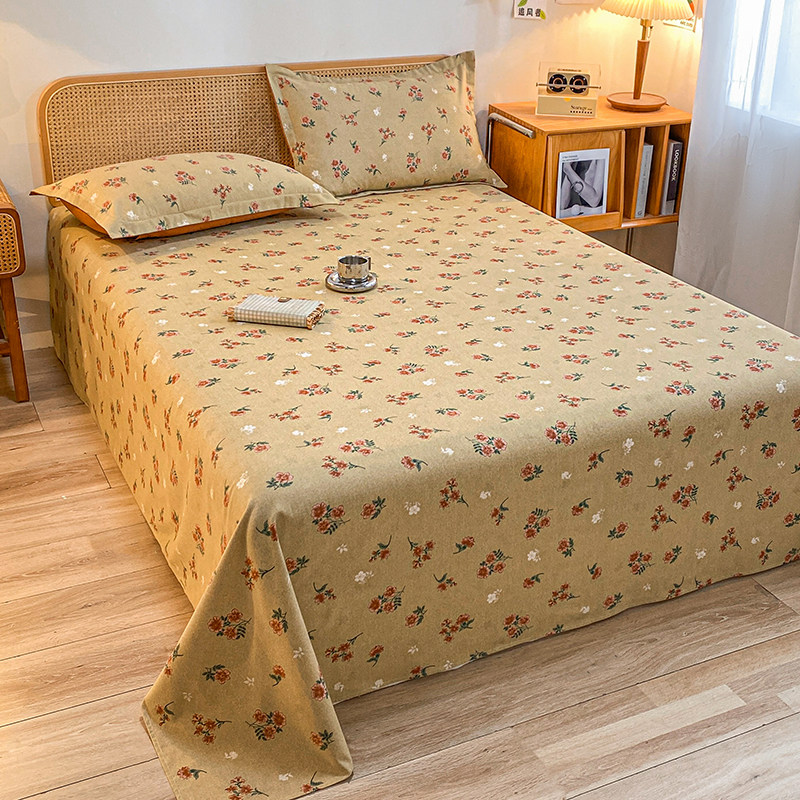 冬季纯棉磨毛床单单件洛汀全棉加厚宿舍单双人被单枕套2三件套,床上用品,床单,淘宝优惠券,粉丝福利购,淘宝优惠卷