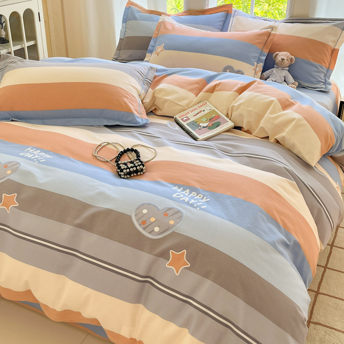 纯棉磨毛被套单件全棉加厚被罩