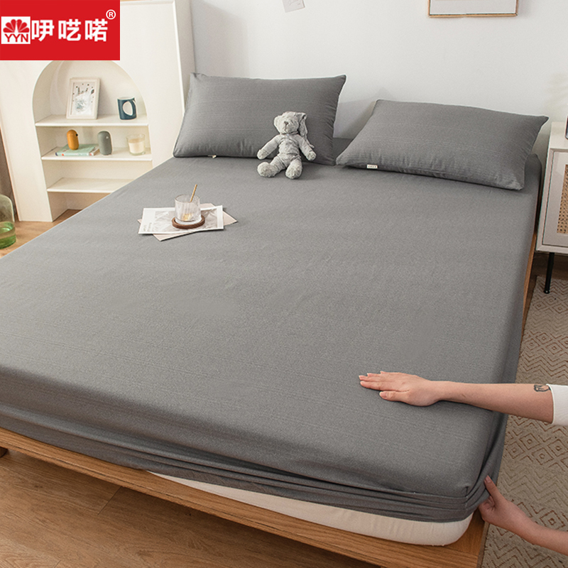 简约全棉老粗布床笠单件