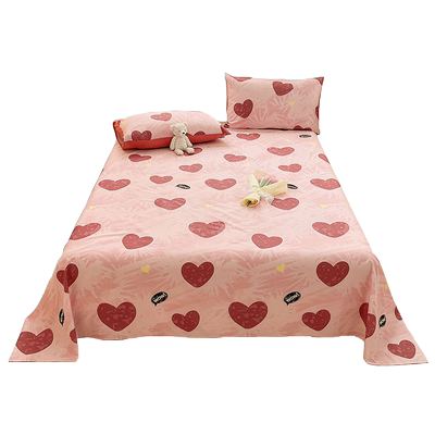 纯棉面料床单单件简约爱心