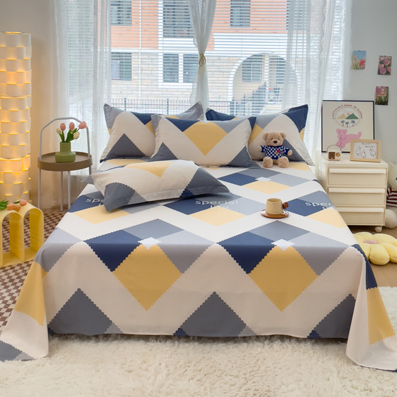 约床单单件纯棉单人垫单学生宿舍100全棉双人床被单枕套2三件套,床上用品,床单,淘宝优惠券,粉丝福利购,淘宝优惠卷