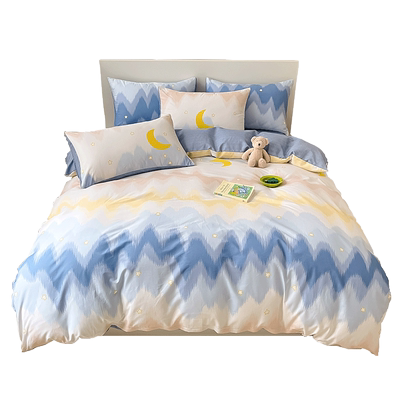 ins简约风纯全棉双人被罩