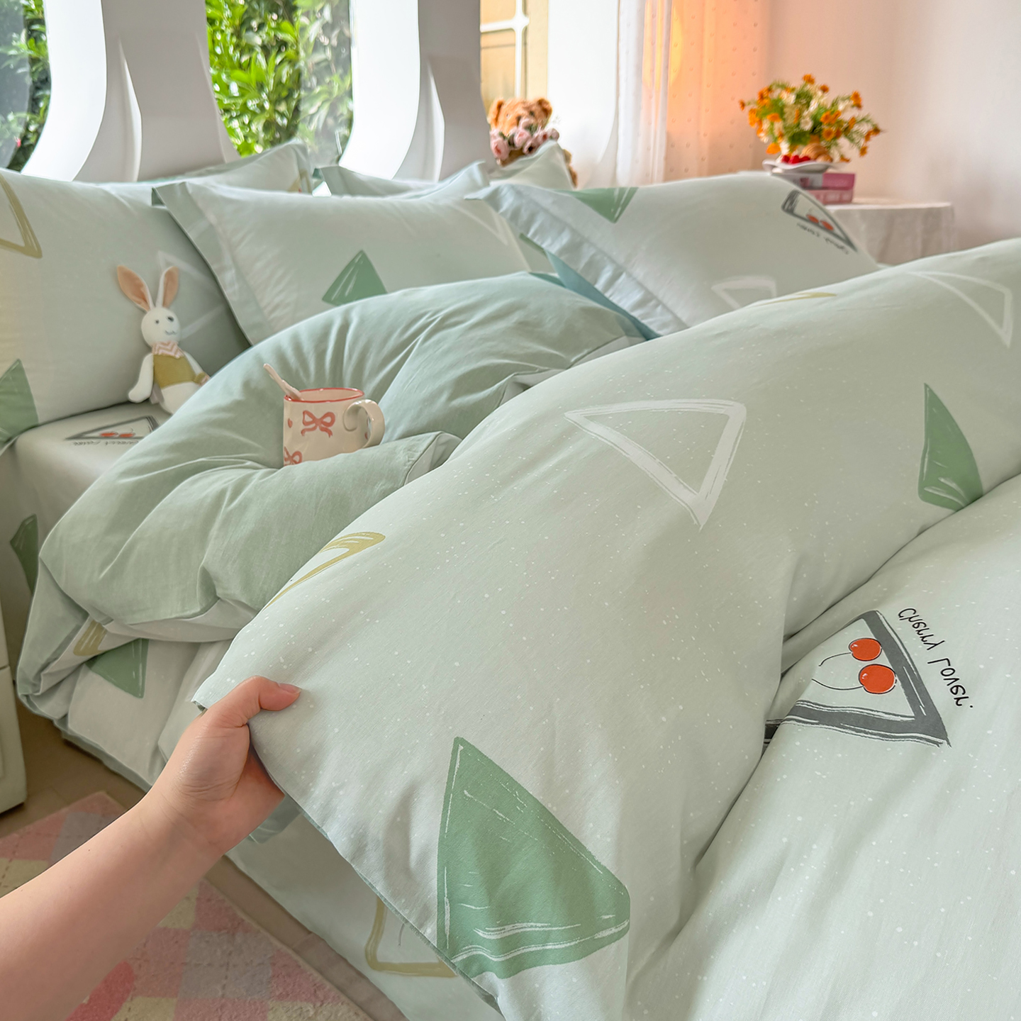 北欧床上四件套纯棉被套单件