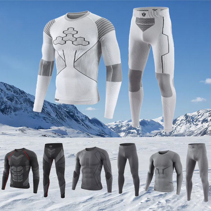 滑雪速干衣男冬季户外运动登山打底衫排汗透气压缩保暖内衣裤套装