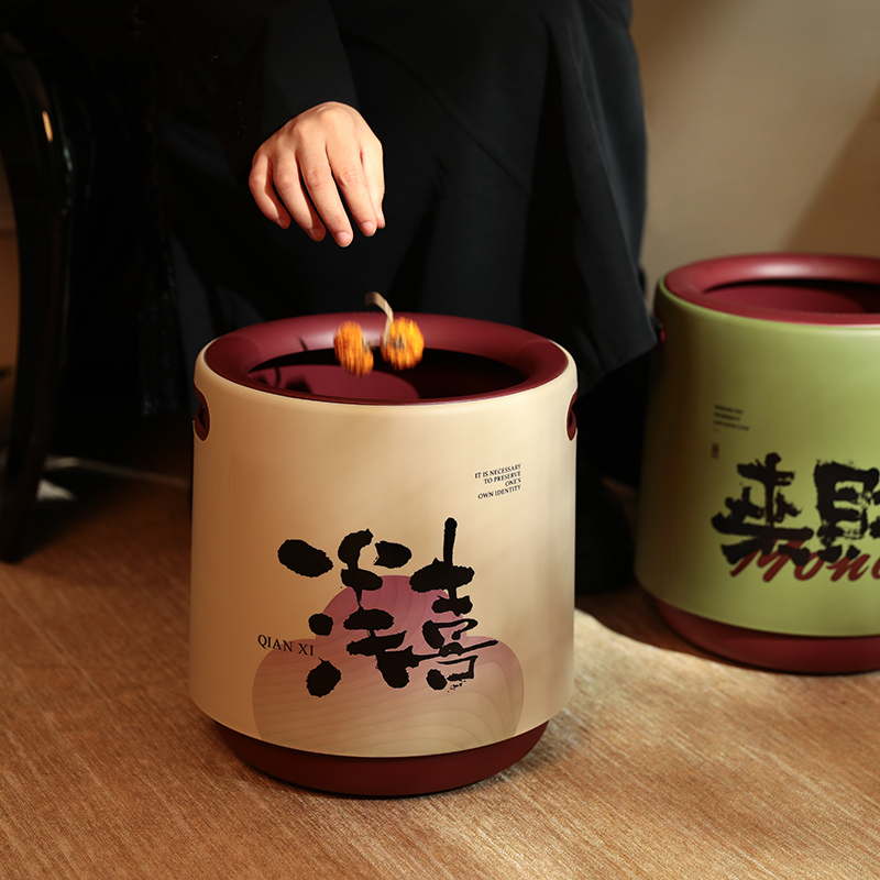 新年款高颜值垃圾桶双层加厚