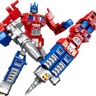 网红爆款儿童可变形玩具擎天战士铅笔柱男孩迷你小金刚机甲机器人