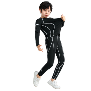 儿童秋季篮球服儿童运动衣服冬天打底紧身速干打底学生篮球服男童