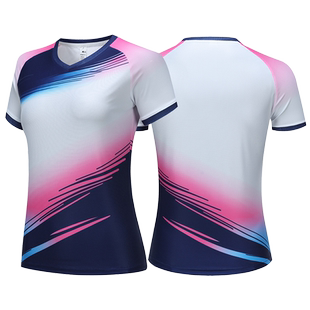 打羽毛球运动套装女运动服运动服夏速干透气乒乓网球衣跑步比赛服