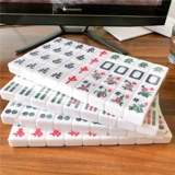 Цвет слоновой кости маджонг бренд первого класса подлинная безупречная большая средняя рука втирает монохромные 38 мм40 мм карты Маджонга