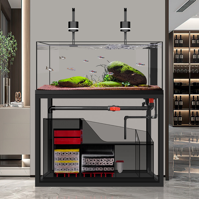 汉霸原生溪流缸鱼缸不锈钢底滤家用大型造景水族箱超白缸2025新款,宠物/宠物食品及用品,底柜/落地缸,淘宝优惠券,粉丝福利购,淘宝优惠卷