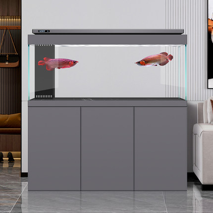 汉霸专业级龙鱼缸超白玻璃客厅家用造景智能生态底滤办公室水族箱
