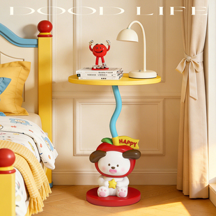 多巴胺可爱小狗床头柜替代品儿童房女孩男孩创意卧室床边柜置物架