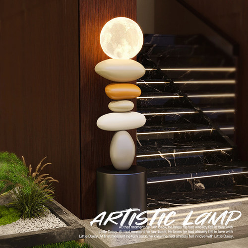 艺术落地摆件灯大型客厅电视柜沙发旁边轻奢高级感意式家居装饰品