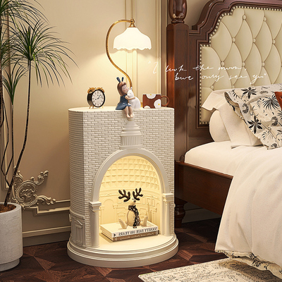 法式中古风床头柜轻奢高级感替代品简约现代卧室小边几床边置物架