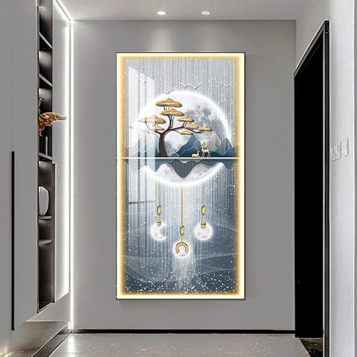 庭艺玄关LED氛围灯大气装饰画