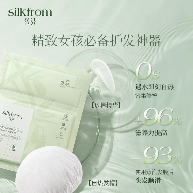 【焗油自热】丝芬蒸汽发膜帽套装图片