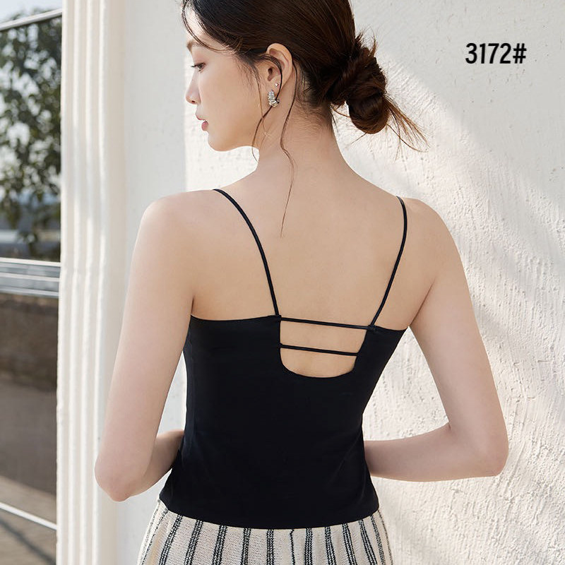 气质一字领显瘦长款吊带无痕隐形美背女带胸垫防走光内外穿搭上衣