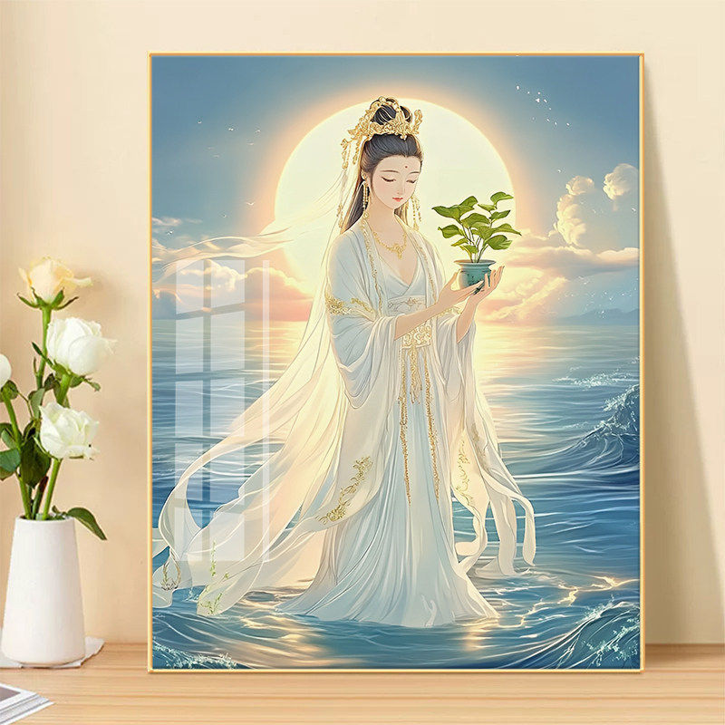 碧海仙子十字绣自己绣新款满绣图手工钻石绣卧室简单小幅绣钻石画图片