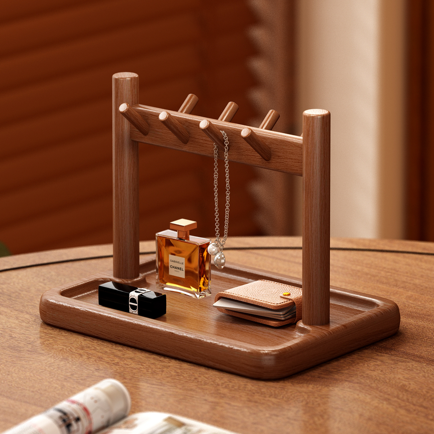 【实木】入户门玄关钥匙置物架