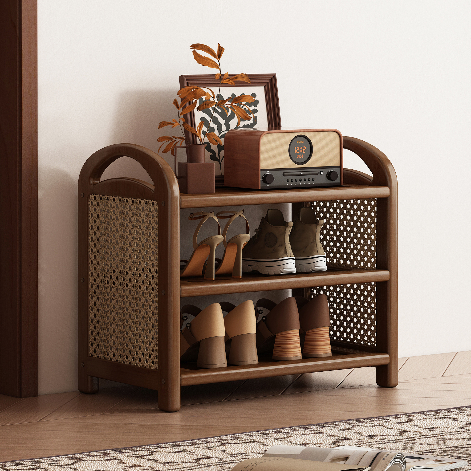 送货上门超稳不晃中古轻奢鞋架