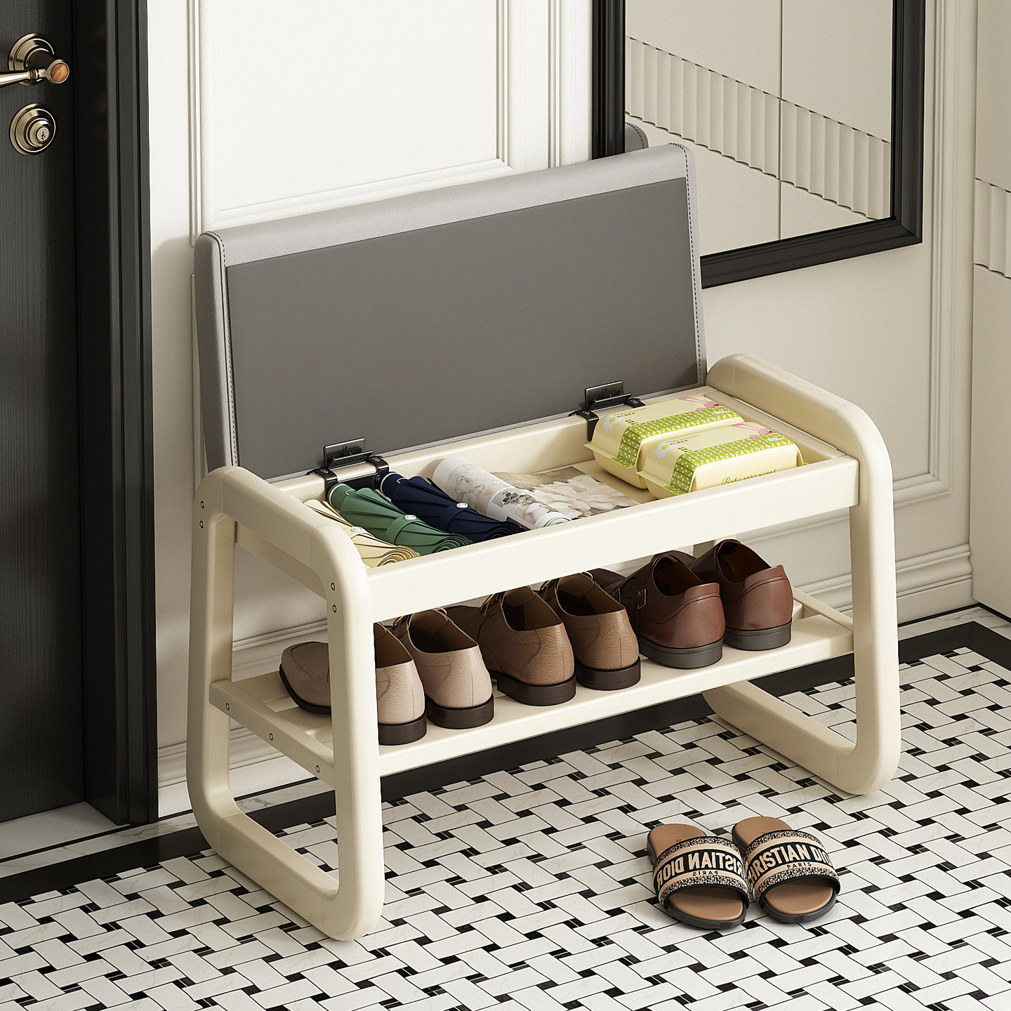 实木换鞋凳家用门口可坐可收纳穿鞋凳一体鞋柜沙发尾凳试衣间凳子,住宅家具,换鞋凳,淘宝优惠券,粉丝福利购,淘宝优惠卷