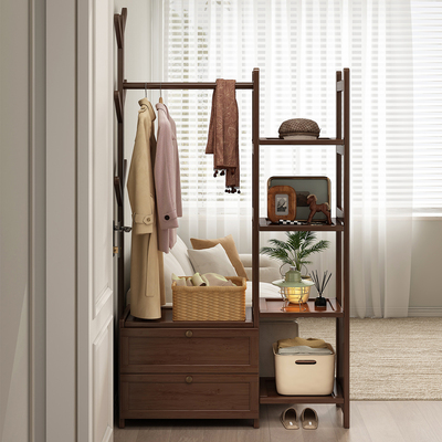 门口置物架衣架一体超强收纳