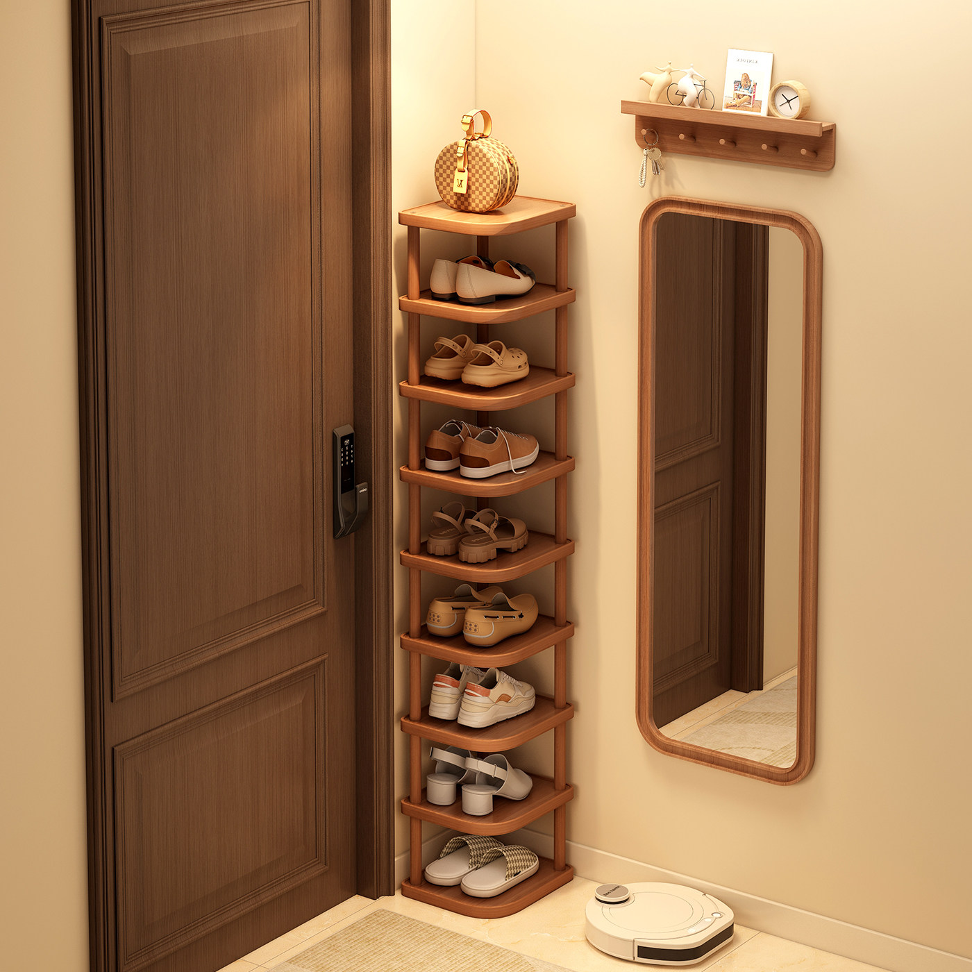 鞋架小窄门口多层家用简易鞋柜入户门出租房用拐角鞋子收纳置物架,住宅家具,鞋架,淘宝优惠券,粉丝福利购,淘宝优惠卷