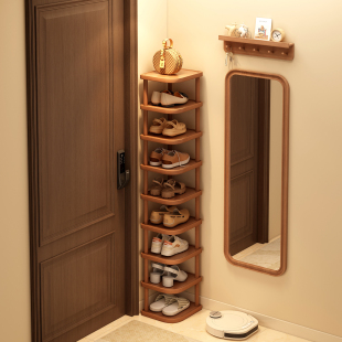 子收纳置物架 柜入户门出租房用拐角鞋 鞋 架小窄门口多层家用简易鞋