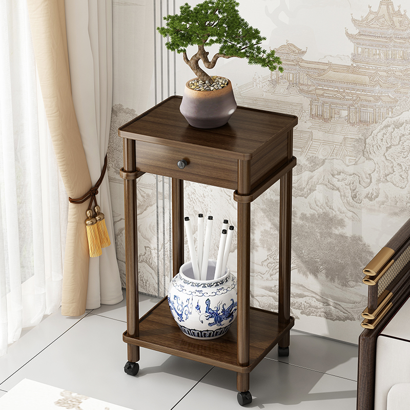 姿竹可移动新中式木小型花架
