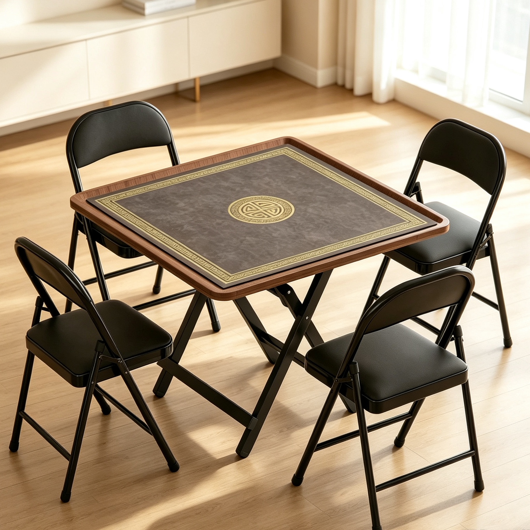 可折叠掼蛋桌小户型便捷式手搓麻将专用桌家用小型娱乐简易棋牌桌图片