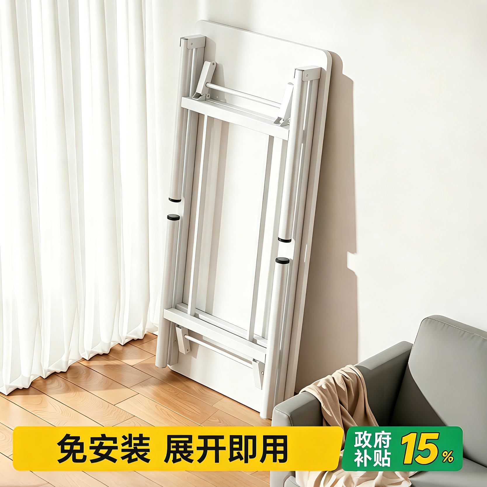 折叠书桌小户型家用桌子简易出租屋台式电脑桌可折叠长方形写字桌图片