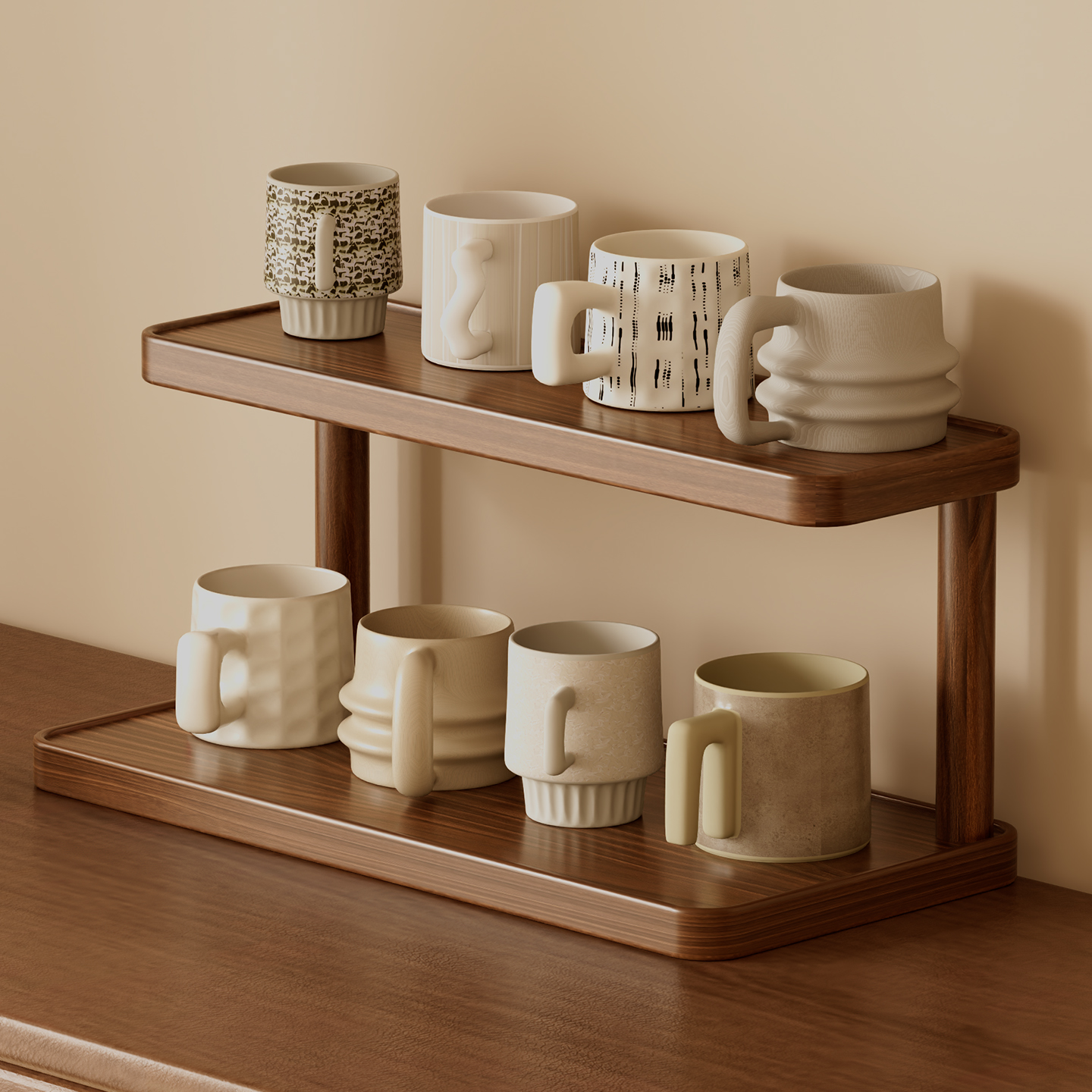 桌面整理纵向收纳不占空间杯架