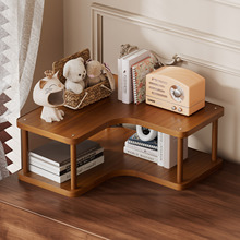 桌面转角置物架学生宿舍书桌上工位改造多层收纳架简易书柜水杯架