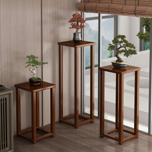 中式博古架宋代美学茶室置物架覆古花架客厅摆件绿植盆栽放置架子