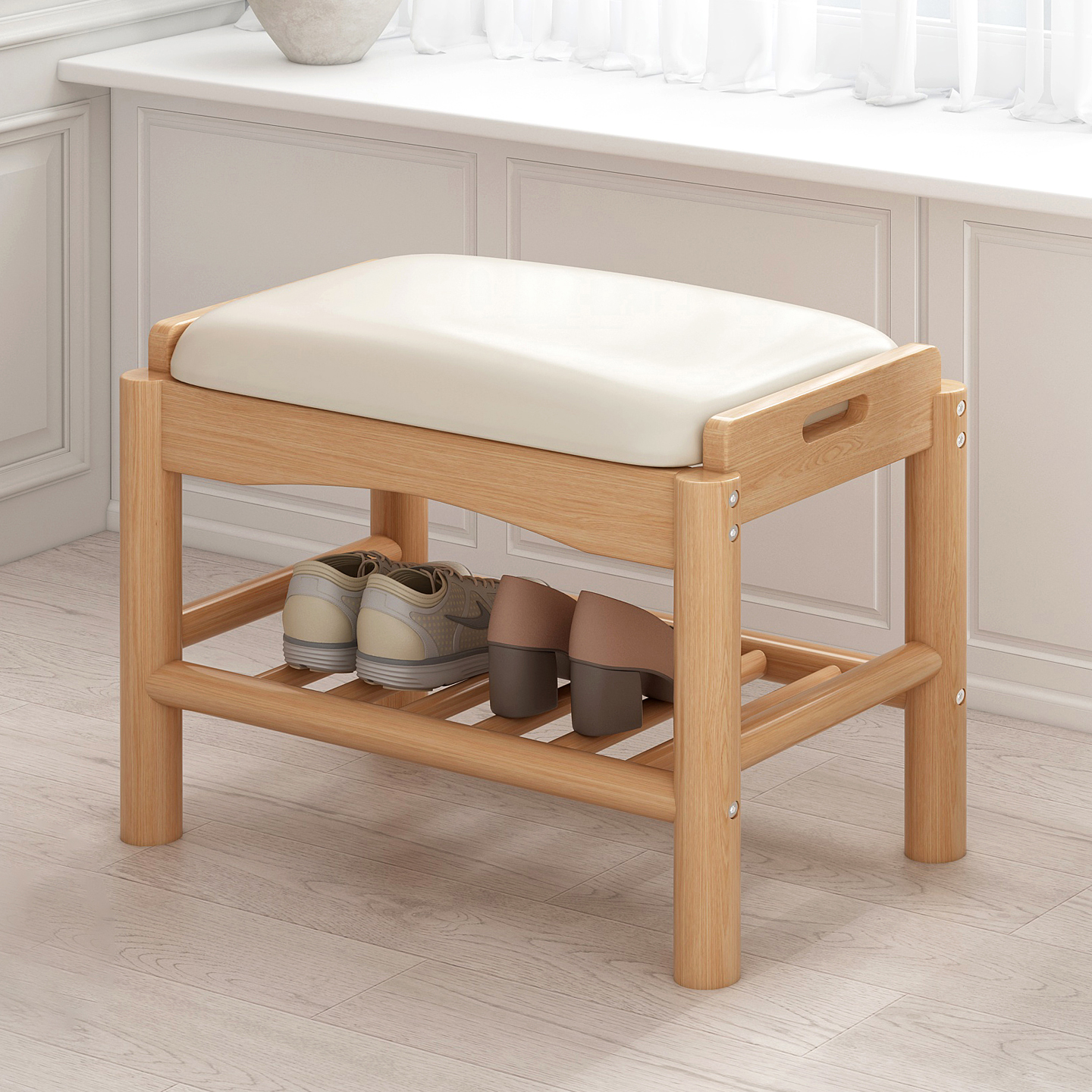 实木软包坐垫,可坐可收纳