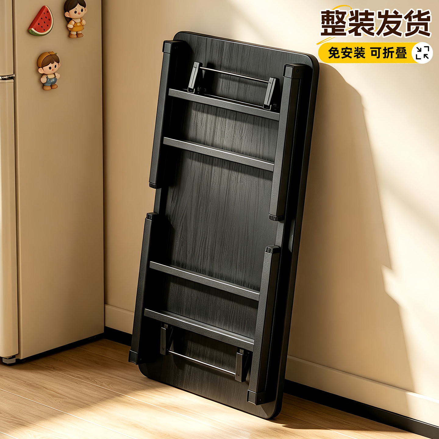 实木折叠餐桌摆摊桌不占地方图片